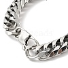 Non-Tarnish 201 Stainless Steel Cuban Link Chains Bracelet for Men Women BJEW-H550-07D-P-3