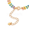 Brass Enamel Cobs Chains Bracelets BJEW-JB05744-3