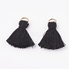 Polycotton(Polyester Cotton) Tassel Pendant Decorations X-FIND-S280-01-1