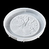 Flat Round with Tree of Life & Runes DIY Wall Decoration Silicone Molds SIL-F007-04-5