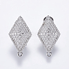 Alloy Stud Earring Findings PALLOY-F201-13-2