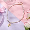 White Glass Pearl Beaded Necklaces NJEW-JN04652-01-2