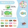 50Pcs Baking Paint Transparent Glass Beads DGLA-TA0001-62-4