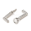 Brass Micro Pave Grade AAA Cubic Zirconia Charms ZIRC-P067-11P-L-NR-3