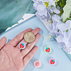4Pcs 4 Colors Silicone Replacement Strawberry Thumb Grip Caps AJEW-GF0009-57-3