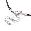 Alloy Sword Pendant Necklace with Waxed Cords X-NJEW-JN04473-6