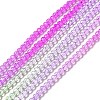 Transparent Gradient Color Glass Beads Strands GLAA-H021-01B-21-2