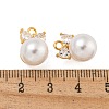 Brass Cubic Zirconia Charms KK-U036-05G-3