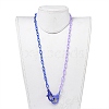 Personalized Two Tone ABS Plastic Cable Chain Necklaces NJEW-JN02825-06-4