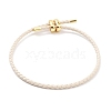 Braided Round Imitation Leather Bracelets Making BJEW-H610-03G-08-1