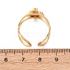 304 Stainless Steel with Enamel Cuff Rings for Women RJEW-Z116-01G-02-3