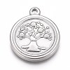 Non-Tarnish 304 Stainless Steel Pendants STAS-H117-19P-1