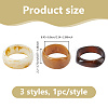 3Pcs Resin Bangles Set for Women BJEW-WH0011-117-2
