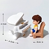 Resin Miniature Piano & Human & Chair Set PW-WG20747-01-1