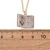 Brass Enamel Book Pendant Necklaces for Women KK-CBAF5B9-01G-04-3