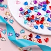 100Pcs 10 Colors Transparent Acrylic Charms MACR-YW0001-63-5