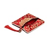 Chinese Brocade Tassel Zipper Jewelry Bag Gift Pouch ABAG-F005-12-3