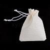 Polyester Imitation Burlap Packing Pouches Drawstring Bags ABAG-R005-9x12-21-2