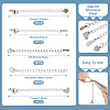 15Pcs 5 Styles 304/201 Stainless Steel Chain Extender STAS-TA0005-80-3