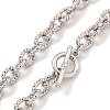 Twist Oval Brass Cable Chain Necklaces for Women NJEW-G084-05P-2