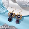 Natural Gemstone Dangle Earrings EJEW-MZ00169-4