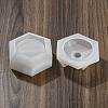 Hexagon Shape Candle Jar Molds DIY-K073-03-2