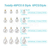 48Pcs 8 Style Acrylic Imitation Pearl Charms OACR-TA0001-09-4