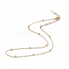 Ion Plating(IP) 304 Stainless Steel Satellite Chain Necklace for Men Women NJEW-K245-011A-1