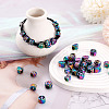 Fashewelry 50Pcs 5 Style Rainbow Color Alloy European Beads FIND-FW0001-32-NR-17