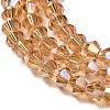 Transparent Electroplate Glass Beads Strands LS-GLAA-F029-3mm-A18-3