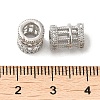 Rack Plating Brass Cubic Zirconia European Beads KK-K349-05P-3