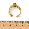 Natural Gemstone Flower 304 Stainless Steel Cuff Open Rings for Women RJEW-JR01067-6