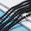 Dyed & Heated Natural Black Agate Bead Strands X-G-H056-6mm-6