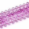 Crackle Transparent Glass Beads Strands GLAA-N063-8mm-05-1