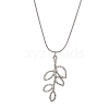 Leaf Alloy Pendant Necklaces NJEW-JN04942-1