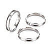 304 Stainless Steel Grooved Finger Ring Settings STAS-WH0039-01B-P-1