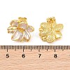 Brass Enamel Stud Earring Findings KK-CBA58F9-01G-01-3