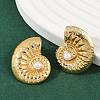 304 Stainless Steel ABS Plastic Pearl Stud Earrings STAS-D368-01A-G-3
