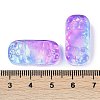Spray Painted Transparent Glass Connector Charms X1-GLAA-H035-06C-3
