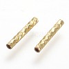 Rack Plating Brass Tube Beads X-KK-A142-006G-2