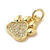 Rack Plating Brass Micro Pave Cubic  Zirconia Pendants KK-U027-16G-2