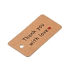 100Pcs Kraft Paper Word Thank You with Love Printed Gift Tags CDIS-H007-12A-2