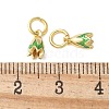 Brass Enamel Charms KK-P290-25G-3