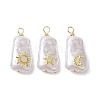 ABS Plastic Imitation Pearl Pendants PALLOY-JF02600-03-1