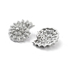 Shell Shape Brass Stud Earrings EJEW-Q811-25P-1