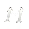 Tarnish Resistant 304 Stainless Steel Letter Charms STAS-F039-01I-P-1