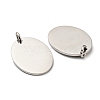 304 Stainless Steel Stamping Blank Tag Pendants STAS-L022-182P-2