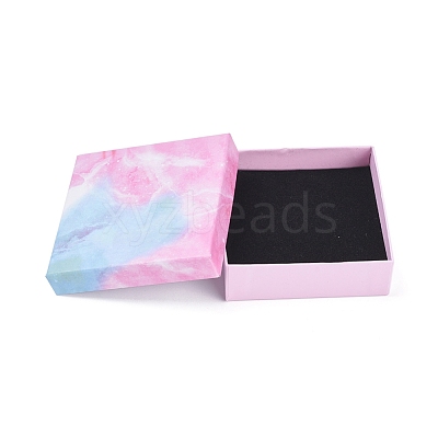 Cotton Filled Cardboard Gift Box Jewelry Set Boxes CBOX-G018-E02-1