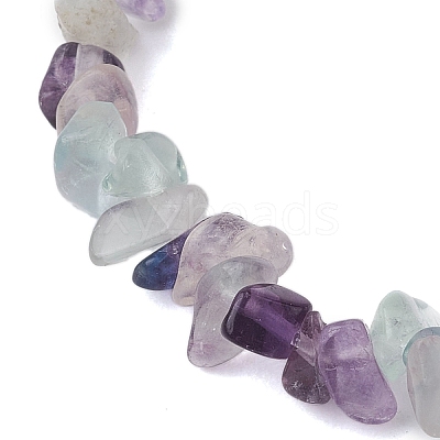 Natural Fluorite Beads Kids Bracelets BJEW-JB10611-06-1