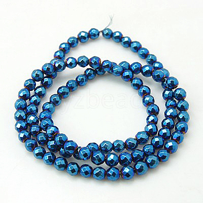 Non-Magnetic Synthetic Hematite Beads Strands G-C018-4mm-1